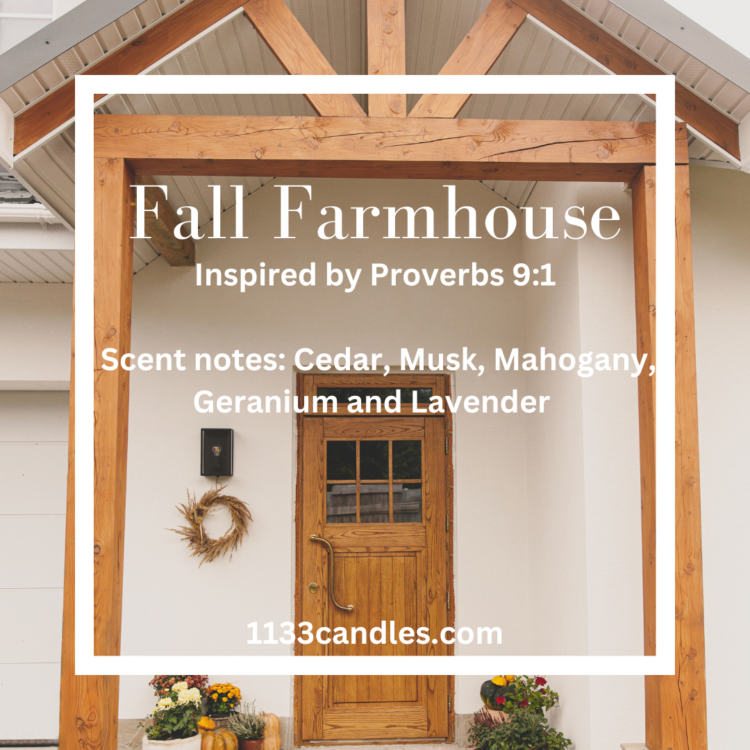 Fall Farmhouse 8oz Candle | Mahogany Cedar | Fall Candle
