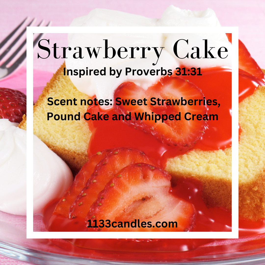 8oz Strawberry Cake Scented Candle | Mother's Day Gift | Proverbs 31
