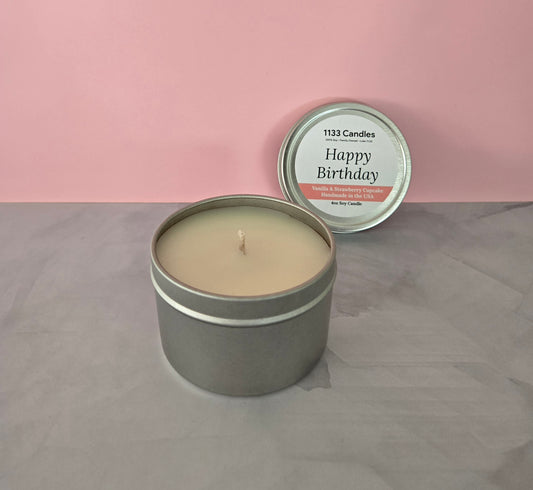 happy birthday scented candle