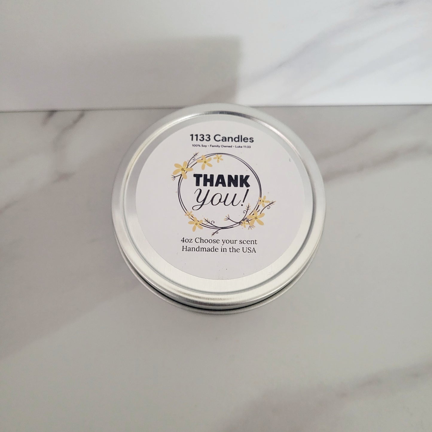 4oz Mini Candles Thank You Favors | Bulk Thank You Gifts | Set of 5
