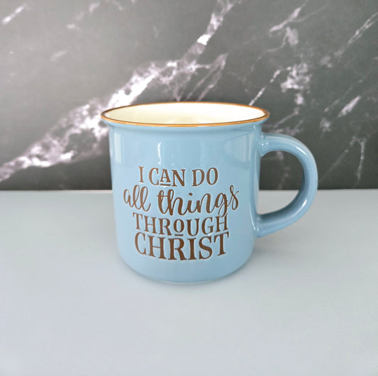 I Can Do All Things Through Christ Coffee Mug in a Gift Box | Scripture Mug