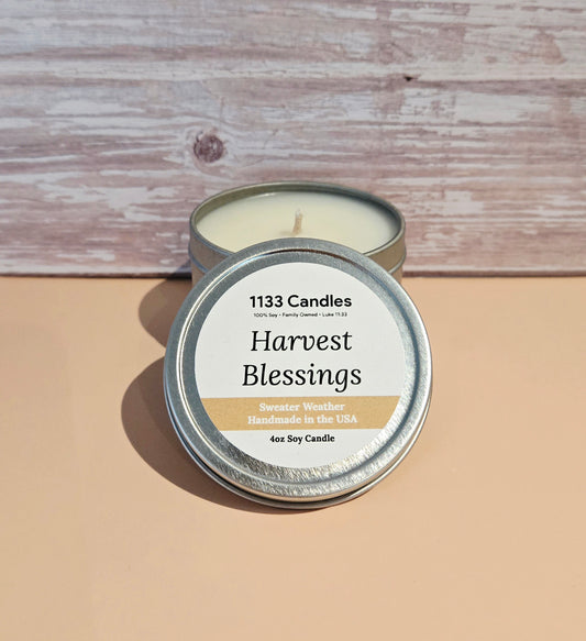4oz Sweater Weather Candle | Harvest Blessings