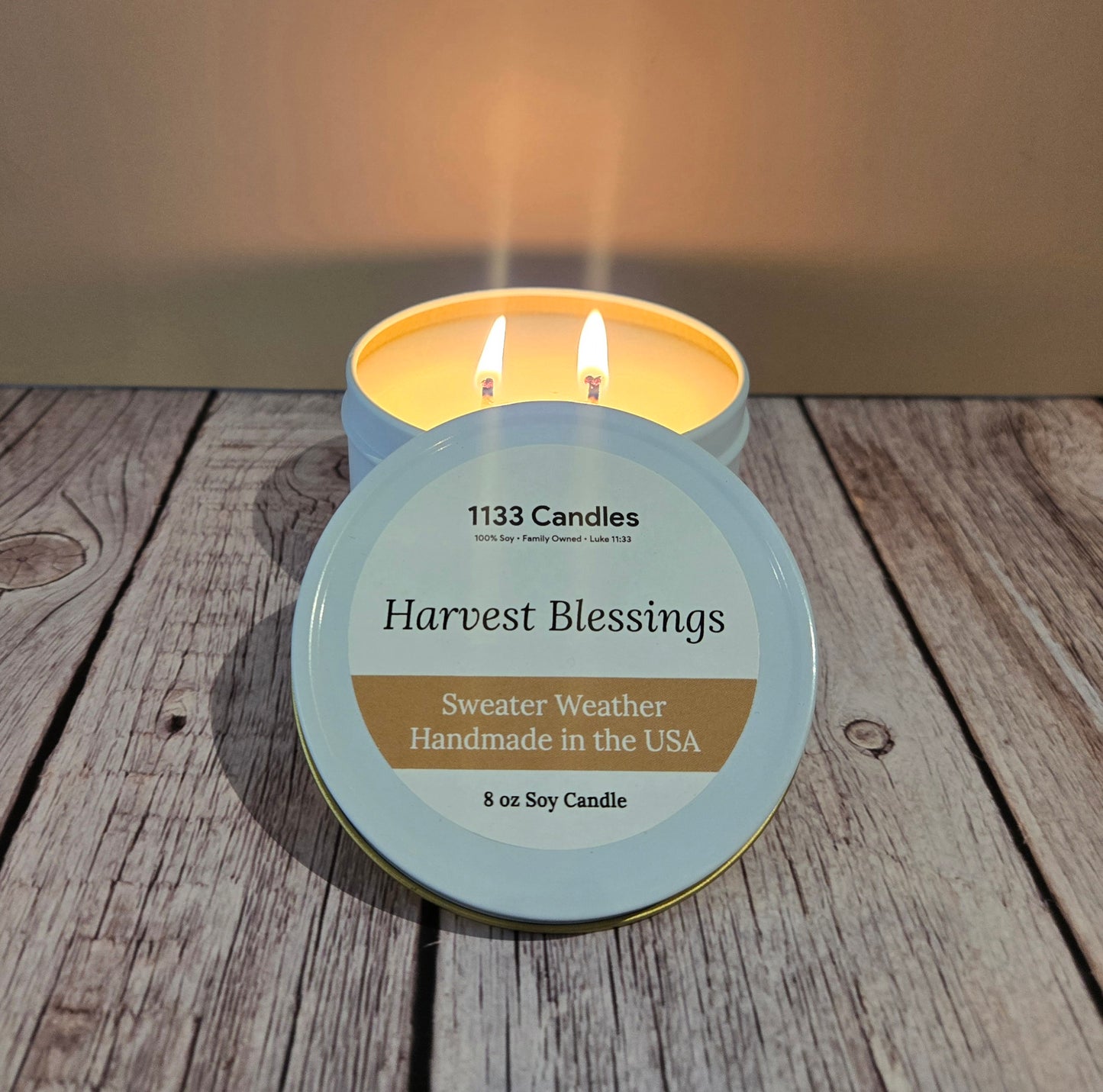 8oz Fall Candle | Sweater Weather Candle | Harvest Blessings