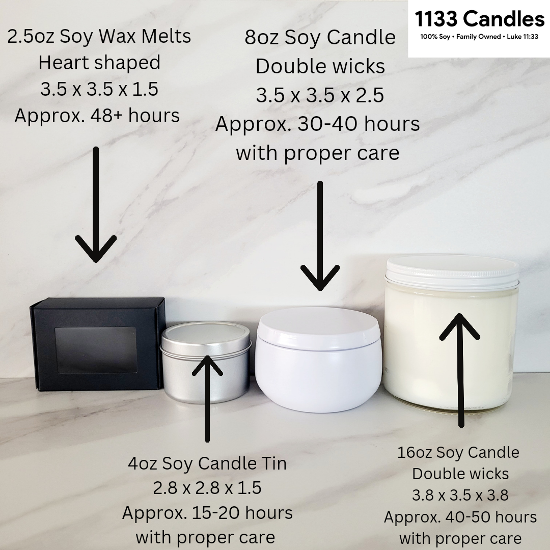 4oz Lemon Verbena Soy Candle - Bible Scripture Candle