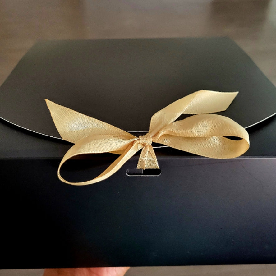 Black Candle Box with Ribbon {Candles, Mugs And Wax Melts Sold Separately}