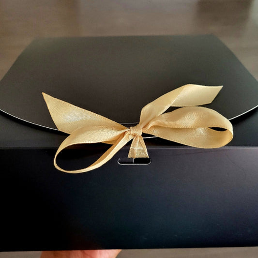 Black Candle Box with Ribbon {Candles, Mugs And Wax Melts Sold Separately}
