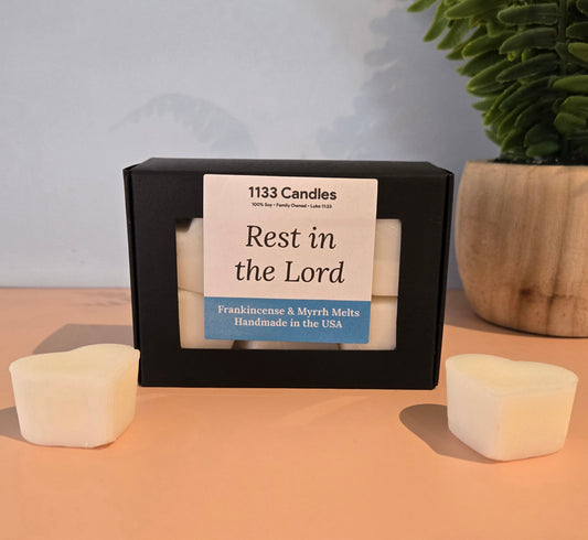 Frankincense and Myrrh Soy Wax Melts | Rest in the Lord